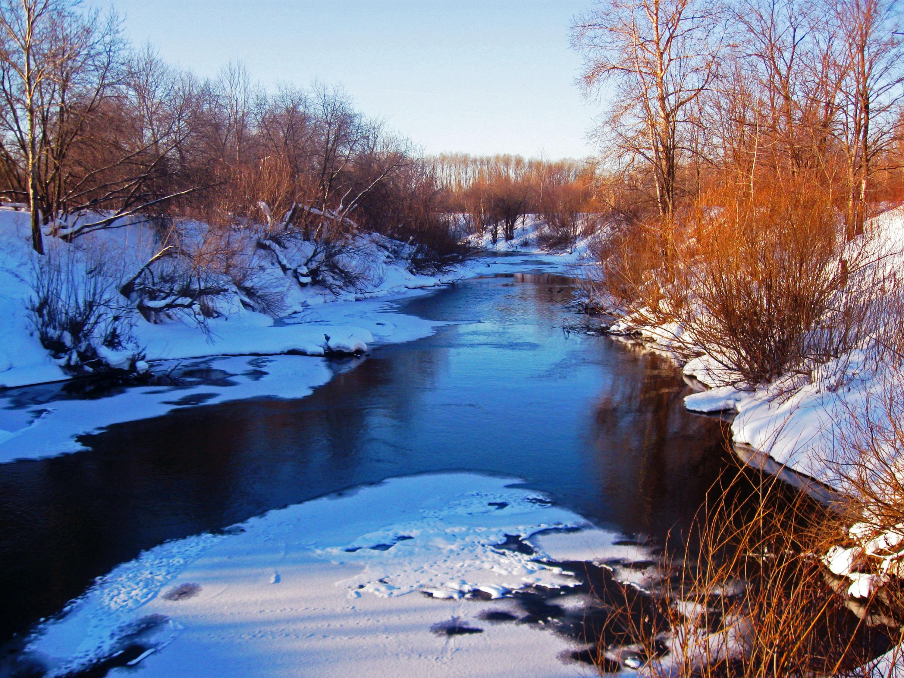 Река Малая Кокша зимой, фото